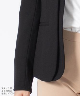 ジョコンダ　ロイヤル　ＪＯＣＯＮＤＥ　ＲＯＹＡＬ　【セットアップ対応】バックサテンジョーゼット　二枚襟ノーカラージャケット