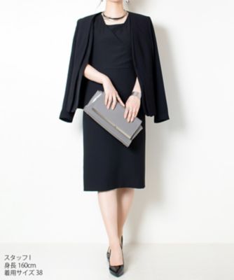 ジョコンダ　ロイヤル　ＪＯＣＯＮＤＥ　ＲＯＹＡＬ　【セットアップ対応】バックサテンジョーゼット　二枚襟ノーカラージャケット