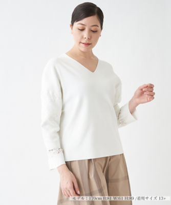 ＜Leilian plus house (Women/大きいサイズ)＞レース使いＶネックインナー【ＮＥＭＩＫＡ】