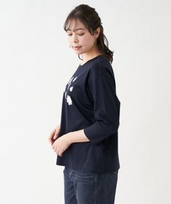 Leilian plus house (Women/大きいサイズ)/レリアン プラスハウス 花柄モチーフ ロングＴシャツ【プラス企画】 -  Gpmhonda