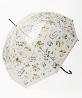 【SALE】パリ FAUX PAS PARIS フォーパ パリ 雨傘 リーフ柄 シロ 傘・日傘