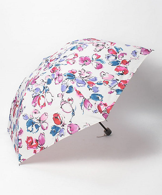  JILLSTUART ジルスチュアート ブラシタッチ風プリント花柄 折り畳み傘 フューシャピンク 傘・日傘