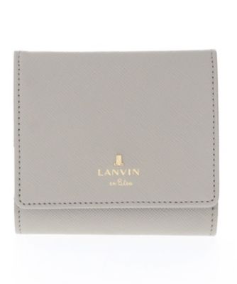 ＜三越伊勢丹/公式＞ LANVIN en Bleu (Bag & SLG)/ランバンオンブルー リュクサンブールカラー 内BOX二つ折り財布 グレー 財布・マネークリップ【三越伊勢丹/公式】