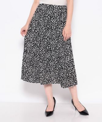 ＜JOCONDE ROYAL (Women)＞ジョコンダ　ロイヤル　ＪＯＣＯＮＤＥ　ＲＯＹＡＬ　プリント　サイドプリーツスカート