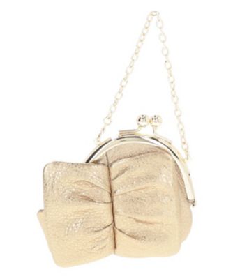 ＜LANVIN en Bleu (Bag&SLG)＞オリオン　リボン口金小銭入れ　ゴールド