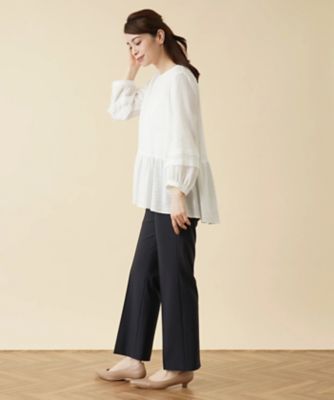 ペプラムチュニックブラウス【Ｌｅｉｌｉａｎ ＷＨＩＴＥ ＬＡＢＥＬ 