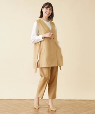 ＜Leilian plus house (Women/大きいサイズ)＞【セットアップ対応商品】サイドオープンダブルベスト【プラス企画】