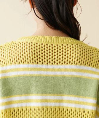 低価格の ONCILY BORDER MESH KNIT ボーダーメッシュニット完売品