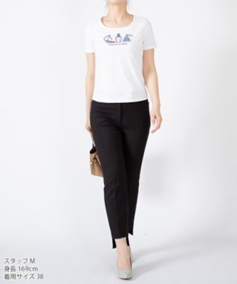 ミス　ジェイ　ＭＩＳＳ　Ｊ　【洗える】香水ボトル柄プリント　コットンハイゲージ天竺Ｔシャツ
