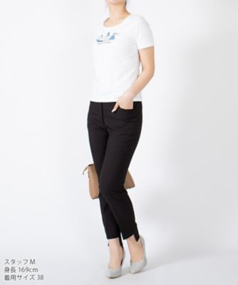 ミス　ジェイ　ＭＩＳＳ　Ｊ　【洗える】香水ボトル柄プリント　コットンハイゲージ天竺Ｔシャツ