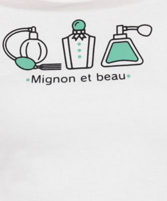 ミス　ジェイ　ＭＩＳＳ　Ｊ　【洗える】香水ボトル柄プリント　コットンハイゲージ天竺Ｔシャツ