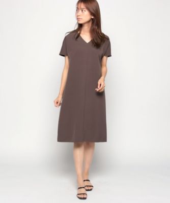 ＜JOCONDE ROYAL (Women)＞ジョコンダ　ロイヤル　ＪＯＣＯＮＤＥ　ＲＯＹＡＬ　Ｖネックサックドレス