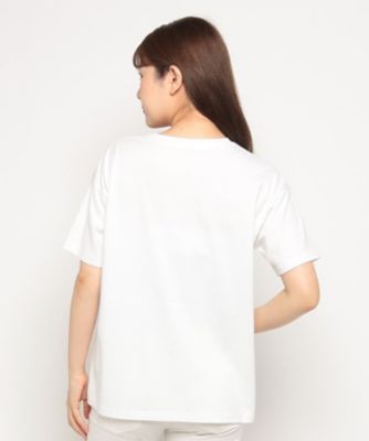 ラピーヌ　ブランシュ　ＬＡＰＩＮＥ　ＢＬＡＮＣＨＥ　【洗える】ステッチ使いＴシャツ