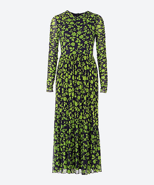 ＜三越伊勢丹/公式＞【SALE】【送料無料】大きいサイズ Linear Floral Mesh Dress Green Multi