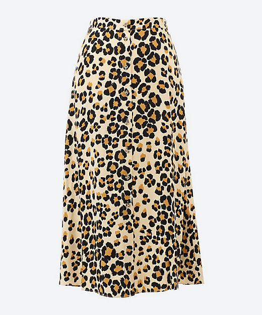 ＜三越伊勢丹/公式＞【SALE】【送料無料】大きいサイズ Painted Leopard Button Skirt Leopard Print スカート