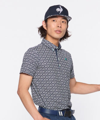 le coq sportif GOLF COLLECTION/ルコックスポルティフ（ゴルフ） サンスクリーン 小柄プリント半袖シャツ ゴルフウェア -  Shaktimining