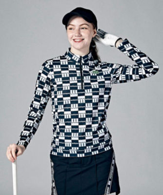 ENVOY】motion3Dチェッカーフラッグmロゴプリントハーフ  