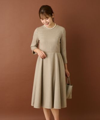 Leilian (Women)/レリアン 【キャリアスタイル】ストライプワンピース  