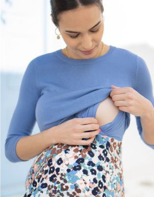 ＤＡＷＮ　授乳対応　ニットトップスマタニティワンピース
