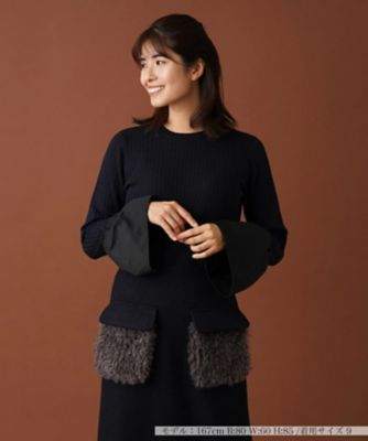 美品】レリアン Leilian ツイード切替ショートコート 【公式通販】