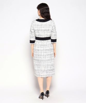 ミス　ジェイ　ＭＩＳＳ　Ｊ　【セットアップ対応】ファンシーツイードドレス
