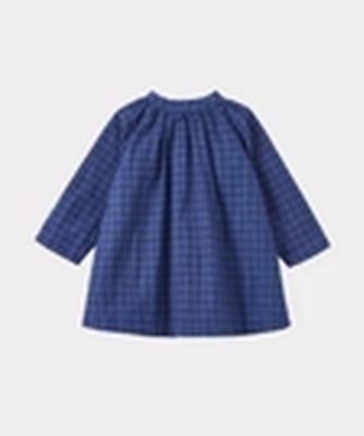 YEW BABY DRESS／DENIM BLUE CHECK