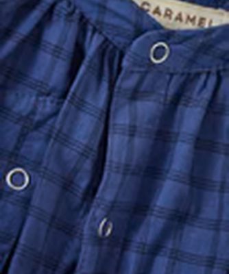 専用　caramel ワンピース YEW BABY DRESS 新品未使用 YEW BABY DRESS／DENIM BLUE CHECK