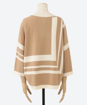 Ｇｅｒｉ　Ｇｅｏ　Ｌｉｎｅｄ　Ｋｎｉｔ　Ｔｏｐ　４０４１００２０６