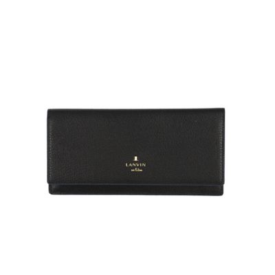 ランバン　オン　ブルー　ＬＡＮＶＩＮ　ｅｎ　Ｂｌｅｕ　リム　被せ薄マチ長財布
