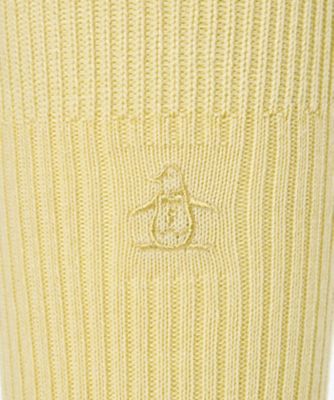 クルー丈　ワンポイントリブソックス　【返品不可商品】