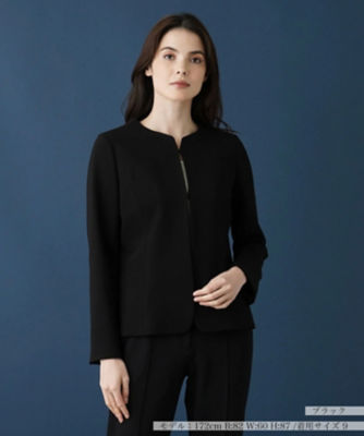 ＜Leilian (Women)＞【セットアップ対応商品】ノーカラージャケット