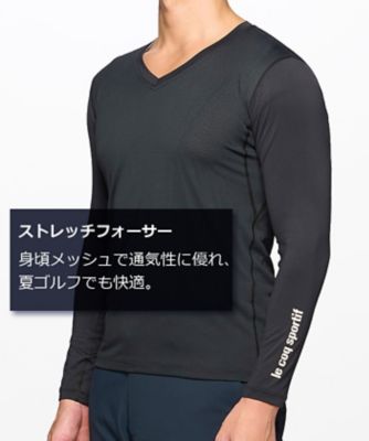 【ストレッチフォーサー】Ｖネックメッシュアンダーシャツ　【返品不可商品】