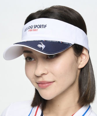 ＜le coq sportif GOLF COLLECTION＞ロゴパイピングサンバイザー