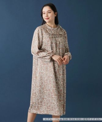 総柄ワンピース【ROCHAS Premiere】【ERICA 