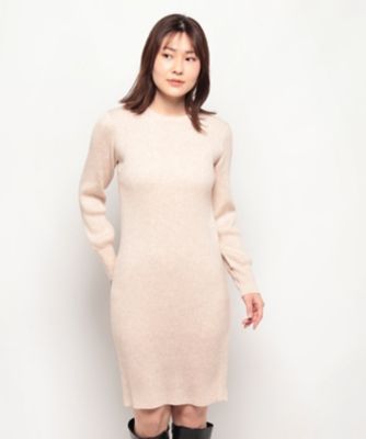 ＜三越伊勢丹/公式＞【SALE】LA JOCONDE (Women)/ラ ジョコンダ サイドジップ ニットワンピース ベージュ ワンピース・ドレス【三越伊勢丹/公式】