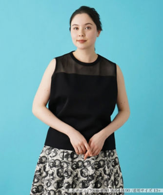 ＜Leilian plus house (Women/大きいサイズ)＞ノースリーブニットプルオーバー【ＮＥＷ　ＦＯＲＭＡＬ】