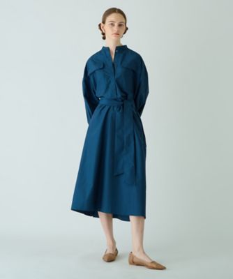 スタンドカラーシャツワンピース【THE NEW】【Leilian 