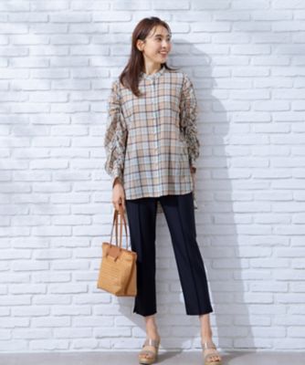 ＜三越伊勢丹/公式＞ Leilian (Women)/レリアン ブラウス チャイロ トップス【三越伊勢丹/公式】