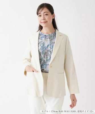 レリアン他2点 美品 テーラードジャケット シングル ストレッチ生地 7