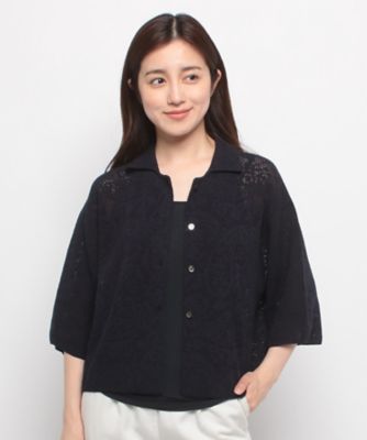 レース七分袖ジャケット【THE NEW】【Leilian WHITE 