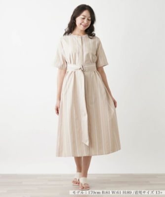 ＜Leilian plus house (Women/大きいサイズ)＞配色ストライプワンピース【ＴＨＥ　ＮＥＷ】【Ｌｅｉｌｉａｎ　ＷＨＩＴＥ　ＬＡＢＥＬ】