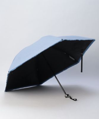 ブラオ　Ｂｌａｏ　Ｂｌａｏ（ブラオ）　デニム切りっぱなし風　晴雨兼用傘（折り畳み・ミニ傘）