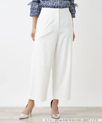 ＜Leilian (Women)＞ガウチョパンツ【Ｌｅｉｌｉａｎ　ＷＨＩＴＥ　ＬＡＢＥＬ】