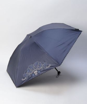 アナスイ　ＡＮＮＡ　ＳＵＩ　ＡＮＮＡ　ＳＵＩ（アナスイ）　ラメ刺しゅうｘ裾ピコット刺繍　晴雨兼用パラソル（折りたたみ・ミニ傘）