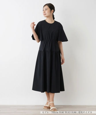 ＜Leilian (Women)＞洗えるフレアスリーブロングワンピース【ＴＨＥ　ＮＥＷ】【Ｌｅｉｌｉａｎ　ＷＨＩＴＥ　ＬＡＢＥＬ】