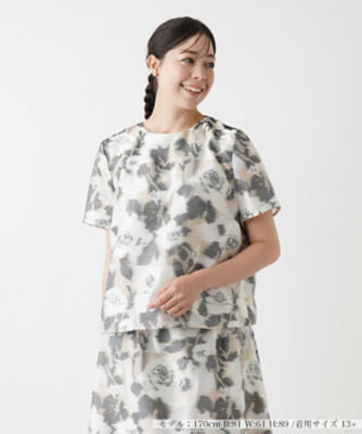 ＜Leilian plus house (Women/大きいサイズ)＞【セットアップ対応商品】フラワーブラウス【ＴＨＥ　ＮＥＷ】