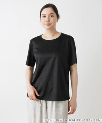 ＜Leilian plus house (Women/大きいサイズ)＞メタリック半袖Ｔシャツ【Ｌｅｉｌｉａｎ　ＷＨＩＴＥ　ＬＡＢＥＬ】