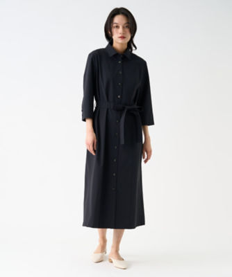 ＜LANVIN COLLECTION (Women)＞ストレッチナイロンタフタワンピース