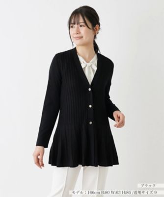 ＜Leilian (Women)＞Ｖネックニットカーディガン【Ｌｅｉｌｉａｎ　ＷＨＩＴＥ　ＬＡＢＥＬ】