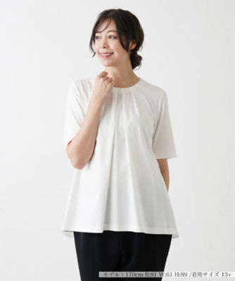 ＜Leilian plus house (Women/大きいサイズ)＞バック切替えブラウス【Ｌｅｉｌｉａｎ　ＷＨＩＴＥ　ＬＡＢＥＬ】